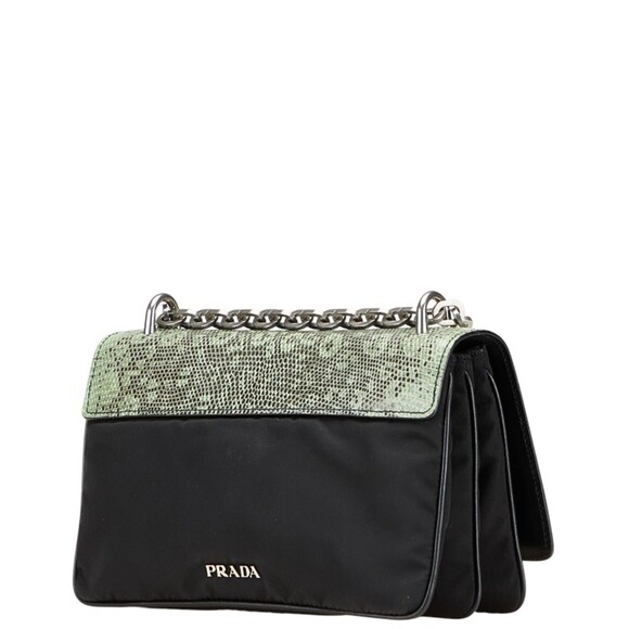 PRADA Black Leather Shoulder Bag - Picture 2 of 14